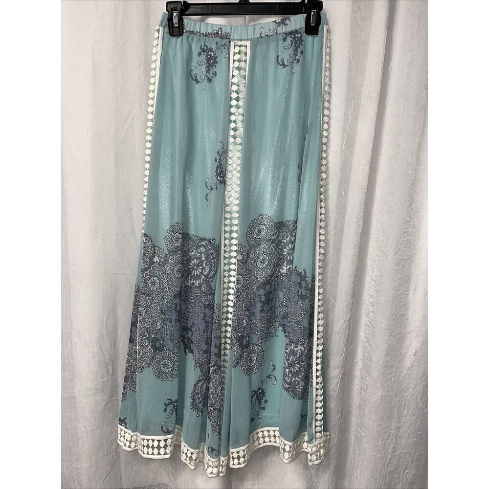 Badgley Mischka Women's American Glamour Teal Skirt Size XS NWT